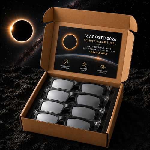 Pack 4 Gafas Eclipse 2026 | Protección Homologada | Edición Especial